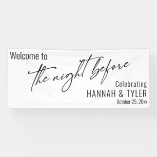 Contemporary, Simple Welcome to The Night Before Banner