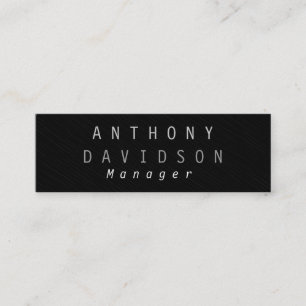 Contemporary Skinny Grey Manager Business Card