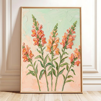 Contemporary Snapdragon Flower Wall Art Canvas Pri