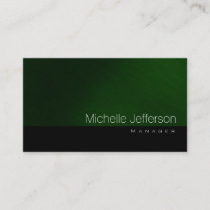 Contemporary Standard Green Black Business Card