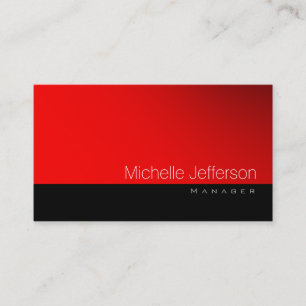Contemporary Standard Red Black Grey Business Card