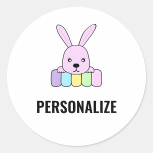  Contemporary, streamlined, Elegant & Editable  Classic Round Sticker