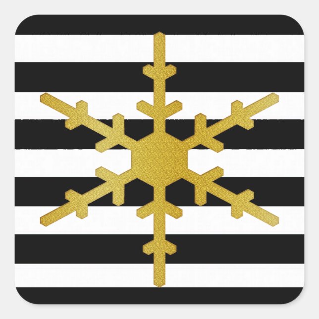 Contemporary Stripes and Snowflake Stickers (Front)