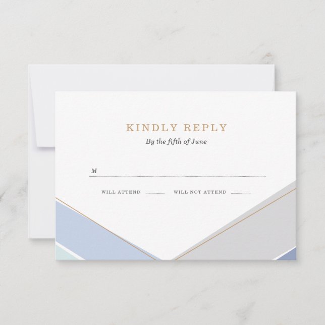 Contemporary Stripes Bar Mitzvah RSVP (Front)