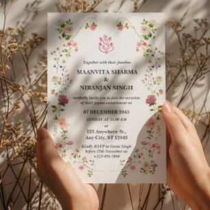Contemporary Style Indian Wedding Invitation