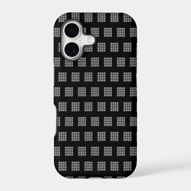 Contemporary Style: Noir Echo Geometric Pattern Ph (Back)