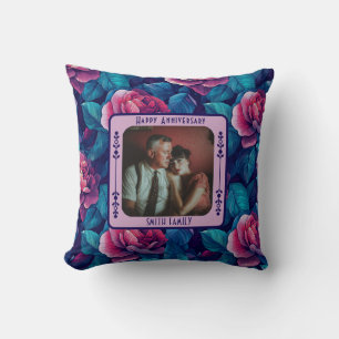 Contemporary Stylish Photo Throw Pillow For Couple