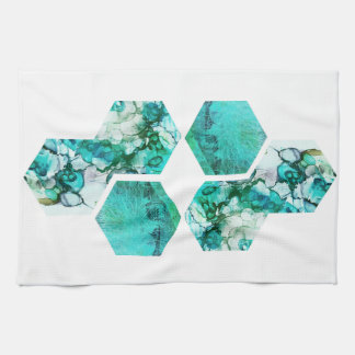 contemporary Teal Art Photography Tea Towel