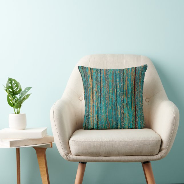 Contemporary Teal Design Cushion (Chair)