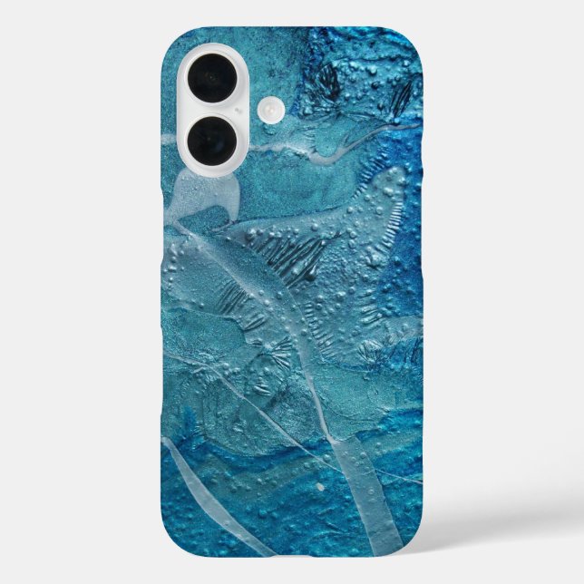 Contemporary Teal Texture Case-Mate iPhone Case (Back)