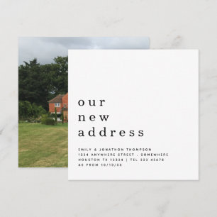 Contemporary Text Photo Moving New Address Details Announcement