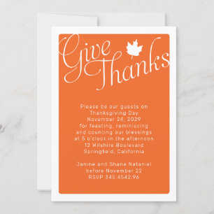 Contemporary Thanksgiving Dinner Invitation