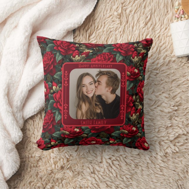 Contemporary Thoughtful Anniversary Throw Pillow (Blanket)