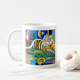 Contemporary Tiger Art - Eye-Catching Decor Coffee Mug