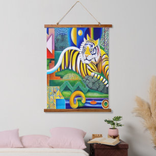 Contemporary Tiger Art - Eye-Catching Decor      Hanging Tapestry