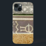 Contemporary Tribal Pattern Painting iPhone 13 Case<br><div class="desc">A contemporary tribal pattern painting that mixes the concrete with the abstract. Multiple panels layer colour next to each other,  telling a complex story. This would make a great gift for a loved one!</div>