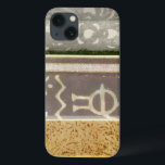 Contemporary Tribal Pattern Painting iPhone 13 Case<br><div class="desc">A contemporary tribal pattern painting that mixes the concrete with the abstract. Multiple panels layer colour next to each other,  telling a complex story. This would make a great gift for a loved one!</div>