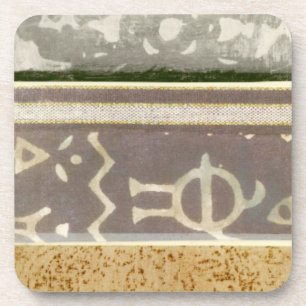 Contemporary Tribal Pattern Painting Coaster