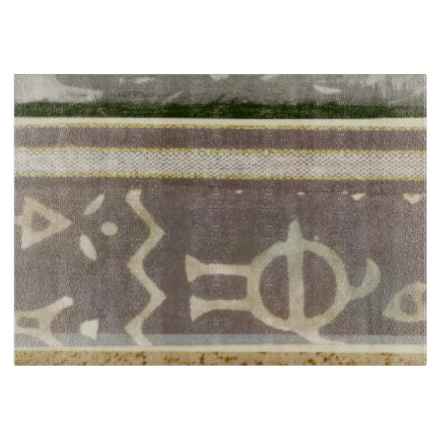 Contemporary Tribal Pattern Painting Cutting Board (Front)