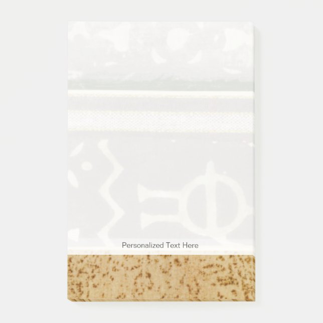 Contemporary Tribal Pattern Painting Post-it Notes (Front)