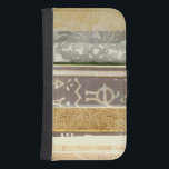 Contemporary Tribal Pattern Painting Samsung S4 Wallet Case<br><div class="desc">A contemporary tribal pattern painting that mixes the concrete with the abstract. Multiple panels layer colour next to each other,  telling a complex story. This would make a great gift for a loved one!</div>