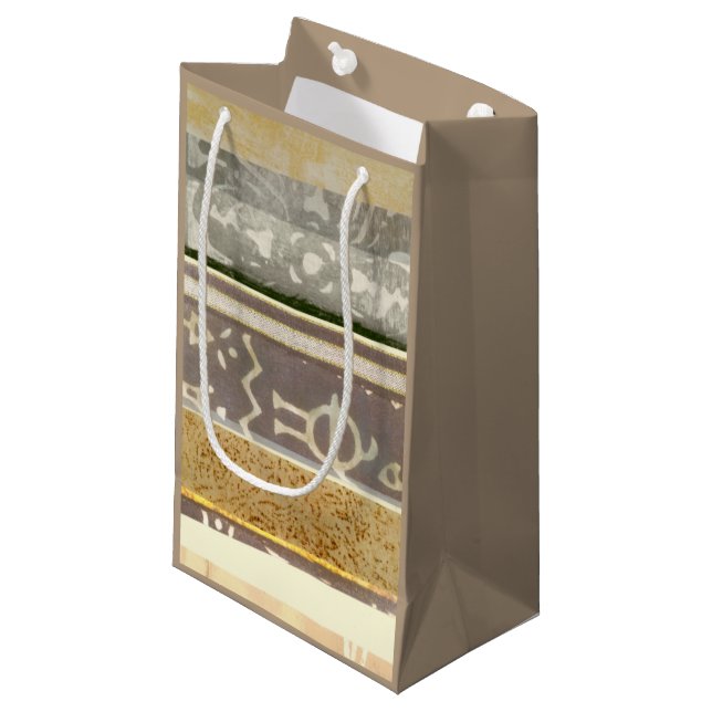 Contemporary Tribal Pattern Painting Small Gift Bag (Front Angled)