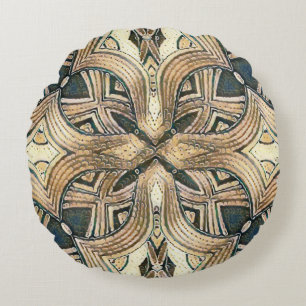 Contemporary Tribal  Round Cushion