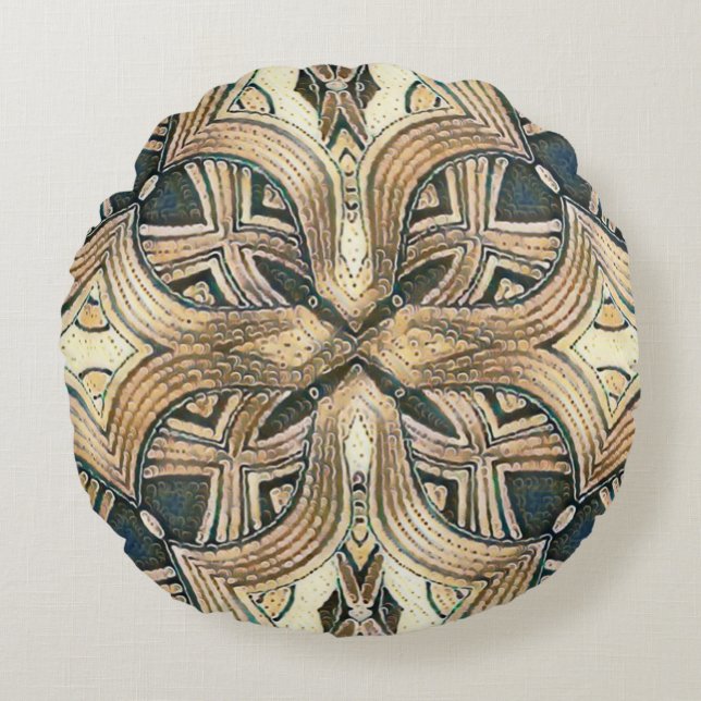 Contemporary Tribal  Round Cushion (Front)