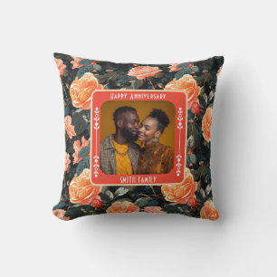 Contemporary True Love  Anniversary Throw Pillow