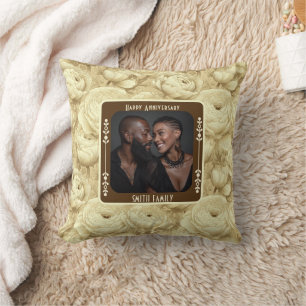 Contemporary True Love Wedding Throw Pillow  