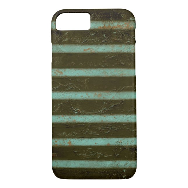 Contemporary Turquoise Air Grate Case-Mate iPhone Case (Back)