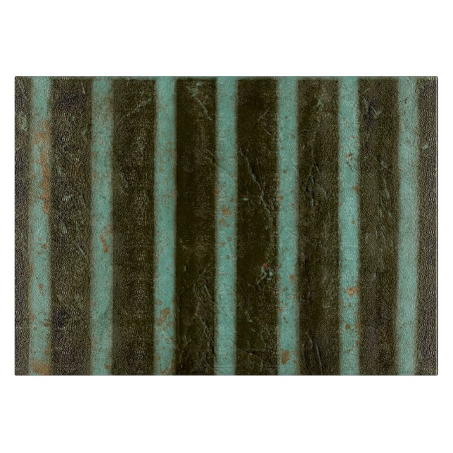 Contemporary Turquoise Air Grate Cutting Board (Front)