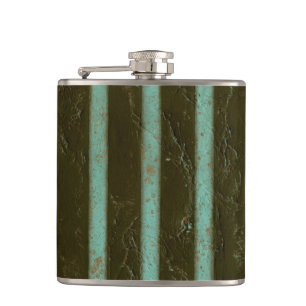 Contemporary Turquoise Air Grate Hip Flask