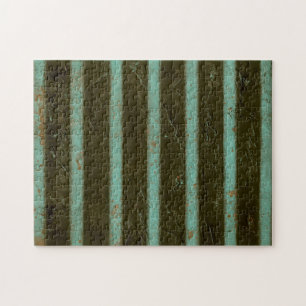 Contemporary Turquoise Air Grate Jigsaw Puzzle