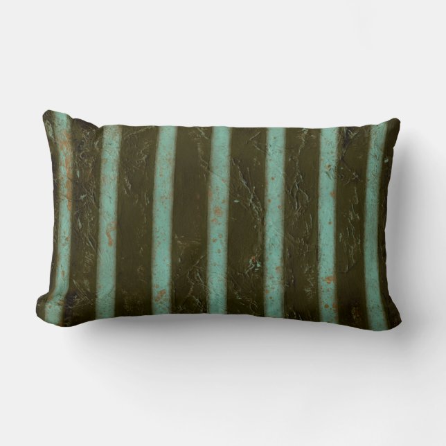 Contemporary Turquoise Air Grate Lumbar Cushion (Front)