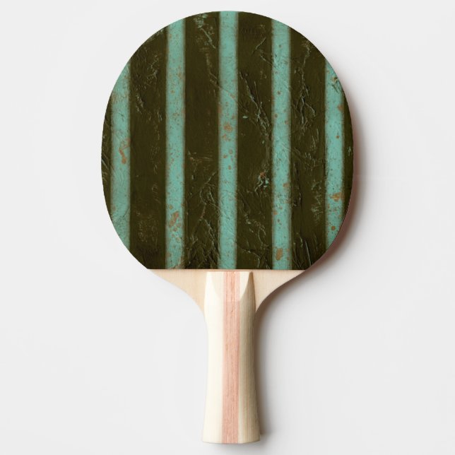 Contemporary Turquoise Air Grate Ping Pong Paddle (Front)