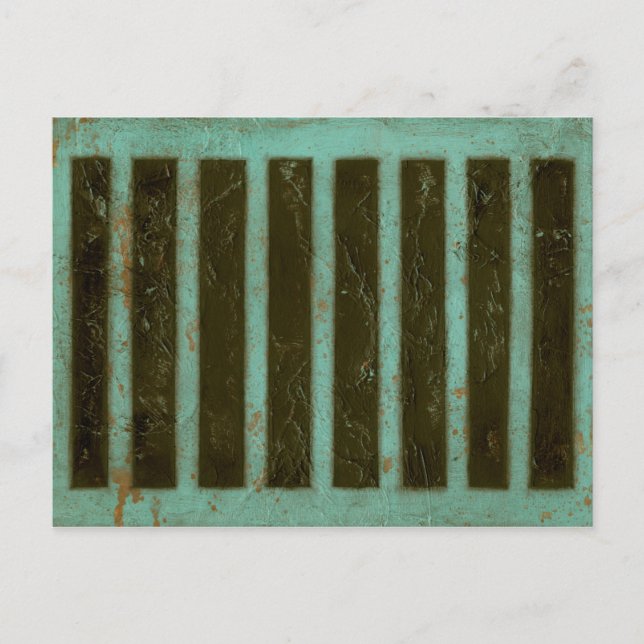 Contemporary Turquoise Air Grate Postcard (Front)