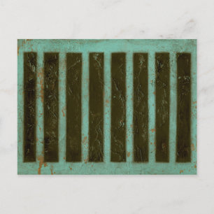 Contemporary Turquoise Air Grate Postcard