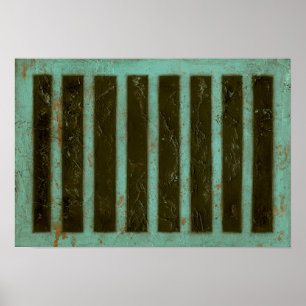 Contemporary Turquoise Air Grate Poster