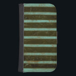 Contemporary Turquoise Air Grate Samsung S4 Wallet Case<br><div class="desc">A contemporary turquoise air grate is the subject of this work by Jennifer Goldberger. Rust stains show on the grate,  giving it a well used feel. A fun print,  order yours today!</div>