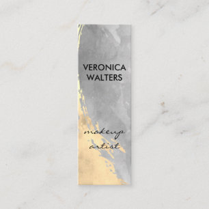 Contemporary Two Tone Brushed Mini Business Card