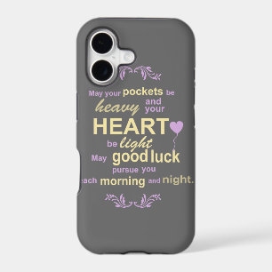 Contemporary Typography Irish Blessing in Grey