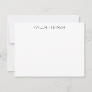 Contemporary Typography Minimalist Couple Name Card
