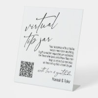 Contemporary Virtual Tip Jar QR Code White