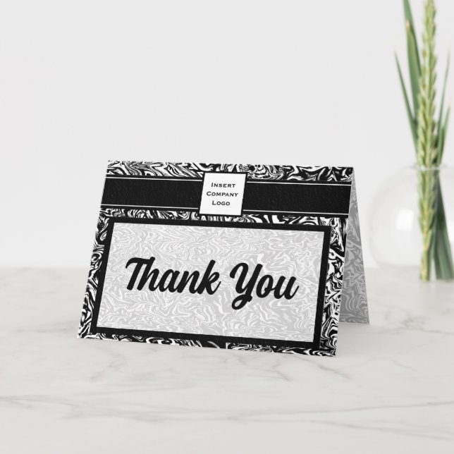 Contemporary Waves in Black Logo Thank You (Front)