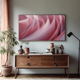 Contemporary Wavy Shapes All shades of Pink Poster