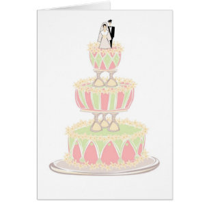 Contemporary Wedding Cake with Wine Glass Tiers