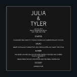 Contemporary Wedding Menu Card<br><div class="desc">With bold colours and clean layout,  this Contemporary collection is sure to add a chic,  modern touch to your event. Available in a variety of colours. Custom colours available upon request.</div>