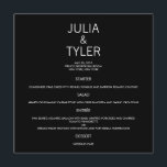 Contemporary Wedding Menu Card<br><div class="desc">With bold colours and clean layout,  this Contemporary collection is sure to add a chic,  modern touch to your event. Available in a variety of colours. Custom colours available upon request.</div>