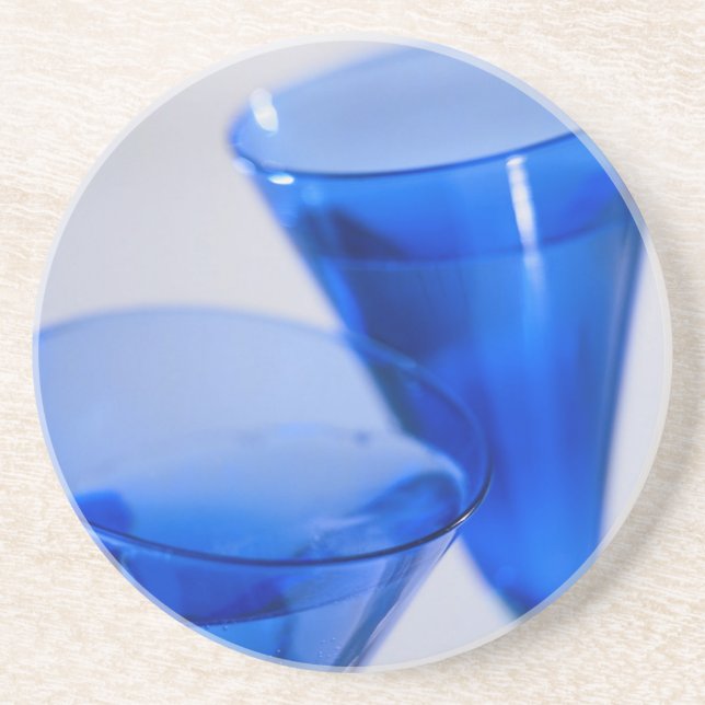 Contemporary Wine Glasses Sandstone Coasters (Front)
